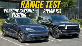 Porsche Cayenne EV vs Rivian R1S 70-MPH Highway Range Test! Way Closer Than We Thought
