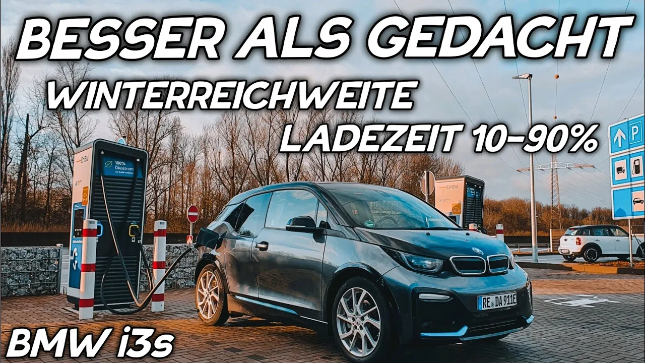 BMW i3S Wintertest. Reichweite Ladezeit 10-90% & Verbrauchstest Elektroauto #bmwi3 #eauto