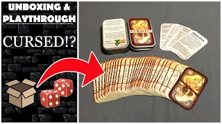 Cursed!?: Solo mint tin push your luck game - Unboxing/Tutorial/Playthrough