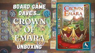Action Selection, Unique Scoring, and a Double Rondel: Crown of Emara - Unboxing (4K)