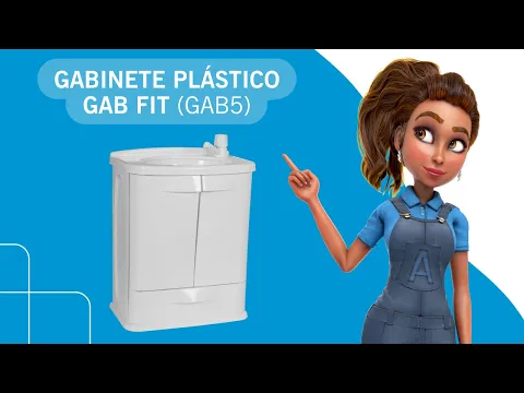 Gabinete para Banheiro com Cuba 58x32x45cm Branco Fit Astra