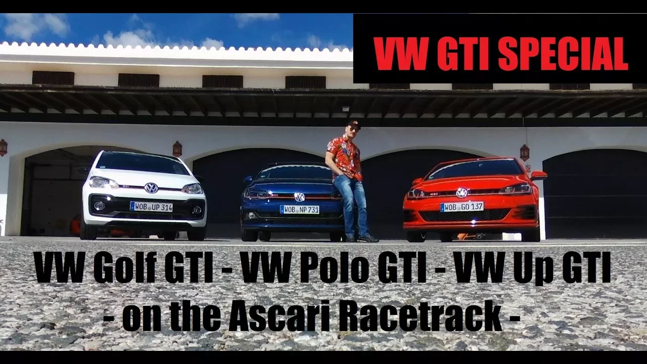 VW Polo GTI + GOLF GTI Performance + Up GTI - Racetrack Comparison