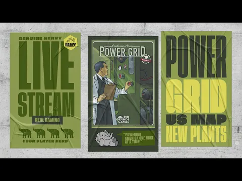 Power Grid: US w/New Power Plant #-1 5p Teaching, Play-through, & RoundTable by Heavy Cardboard