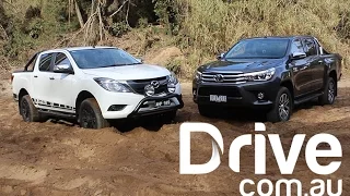 Mazda BT-50 v Toyota HiLux Review | Drive.com.au