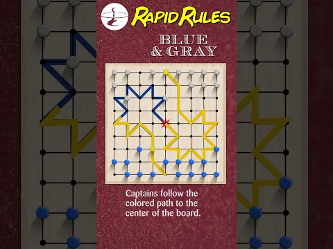 Rapid Rules - Blue & Gray is an abstract strategy game for 2 with a thin American Civil War theme.
