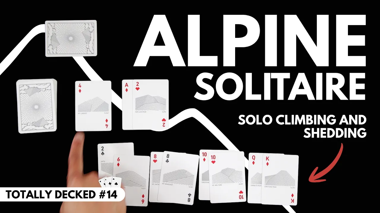 How to Play Alpine Solitaire | A Solo Card Game About Climbing, Literally (Totally Decked #14)