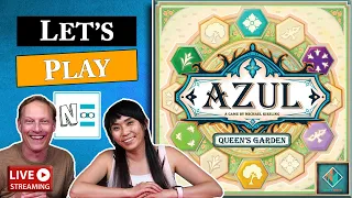 AZUL: QUEEN'S GARDEN - Live Board Game Playthrough & Review #117