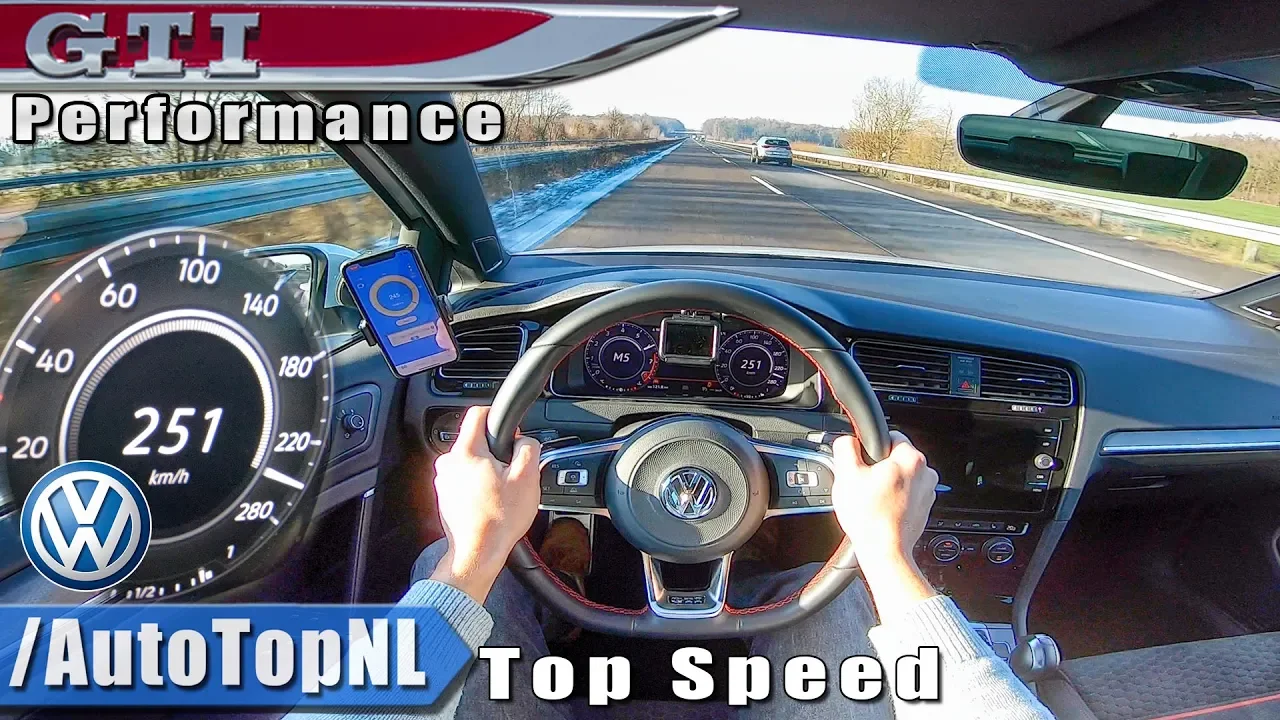 2019 VW Golf GTI PERFORMANCE 251km/h AUTOBAHN POV by AutoTopNL