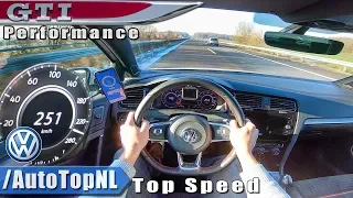 2019 VW Golf GTI PERFORMANCE 251km/h AUTOBAHN POV by AutoTopNL