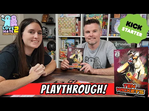 Playthrough of Ten Wickets - Running on #Kickstarter | Love 2 Hate #boardgames | @seabrookstudios