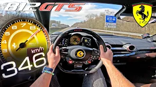 FERRARI 812 GTS // 346KM/H 9000RPM V12 on UNLIMITED AUTOBAHN