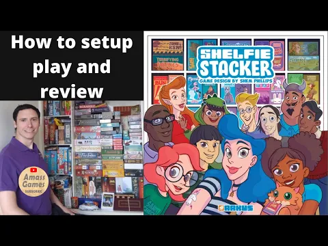 Shelfie Stacker - how to setup play and review #amassgames #boardgame #boardgamegeek #funny #fun