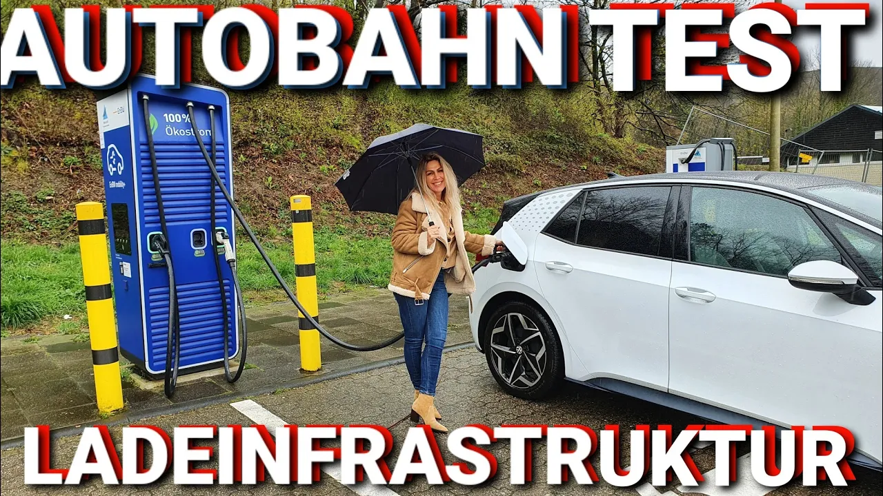 Autobahn Ladesäulen Test im Elektroauto VWID.3 bei Regen :)