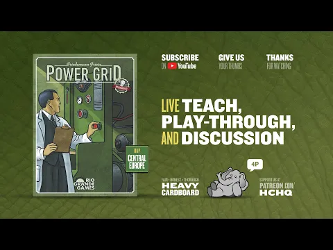 Power Grid - Central Europe Map - 4p Teaching, Play-through, & Round table by Heavy Cardboard
