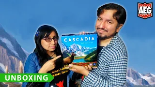 Unboxing CASCADIA | Abriendo la caja | Juego de mesa ALDERAC || Aventureros Lúdicos