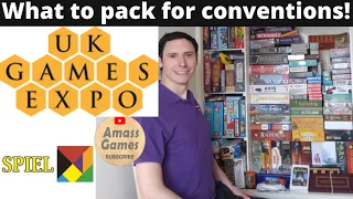 UKGE and Essen Spiel 2022 what to bring and pack - board game convention hit list * AmassGames * 4K