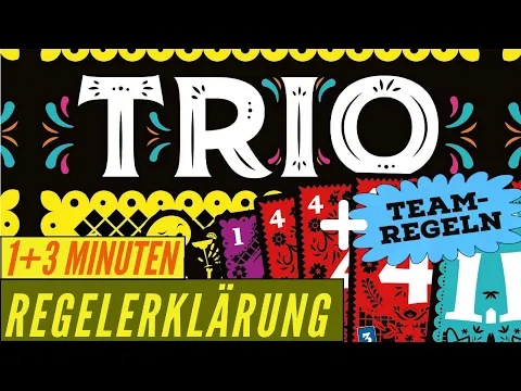 Trio Regeln Anleitung Kartenspiel Familienspiel + Team Version