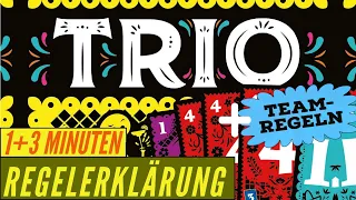 Trio Regeln Anleitung Kartenspiel Familienspiel + Team Version