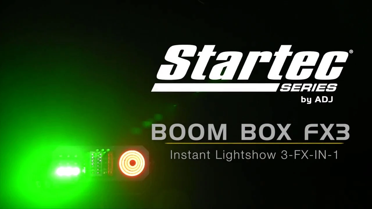 Product video thumbnail for ADJ American DJ Startec Boom Box FX3 3-in-1 LED Effect Light