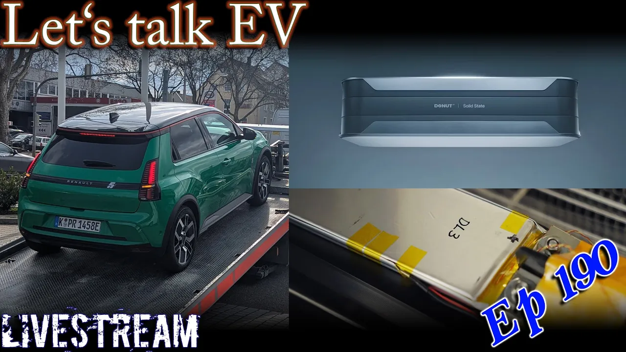 (live) Let's talk EV - Story time: Renault 5 break down, Donut Lab battery tests