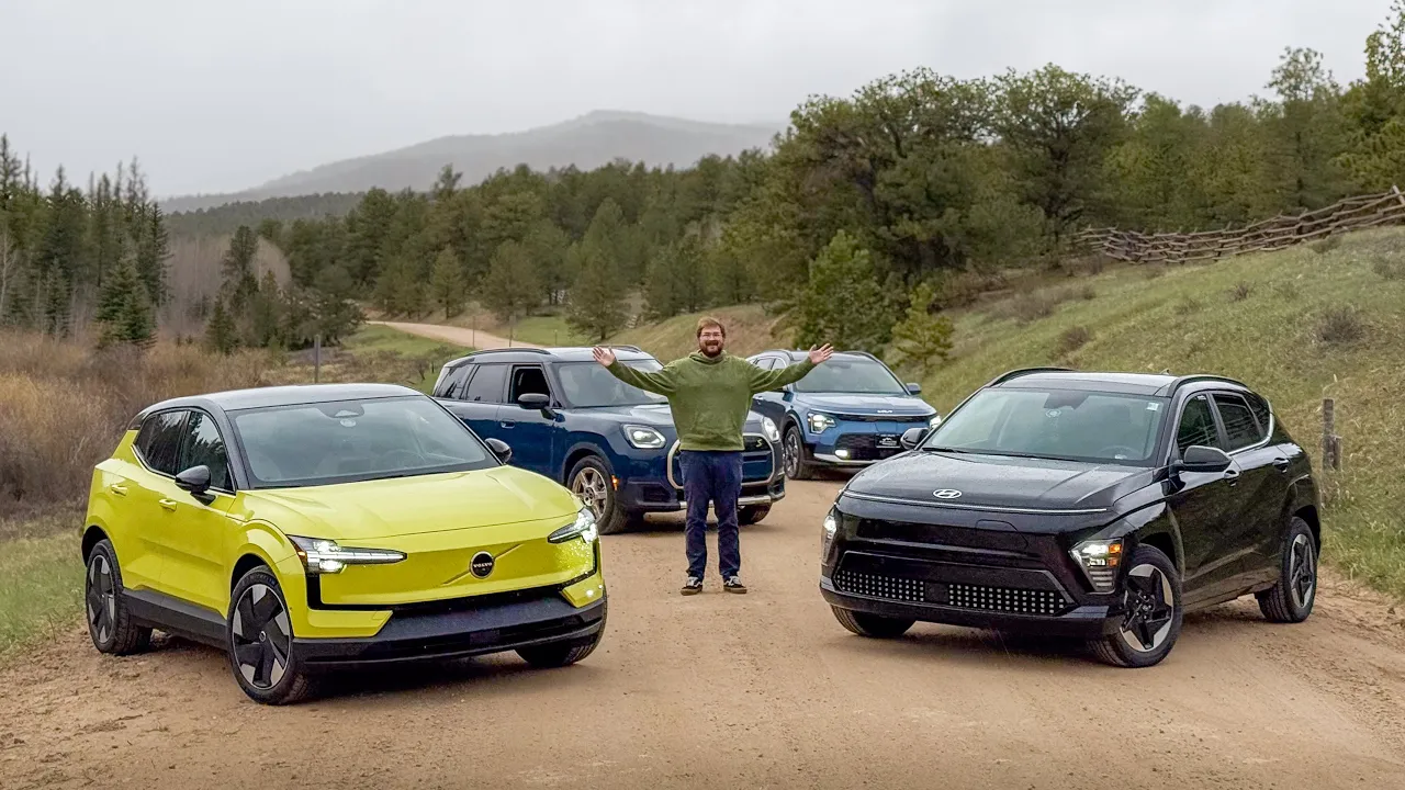Small EV SUV Driving Comparison! Volvo EX30 vs MINI Countryman vs Hyundai Kona vs Kia Niro