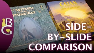 Catan: Dawn of Humankind AKA The Settlers of the Stone Age — Side-by-Slide Comparison 👥
