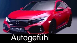 2017 Honda Civic Hatchback new exterior & connectivity + Honda Sensing - Autogefühl