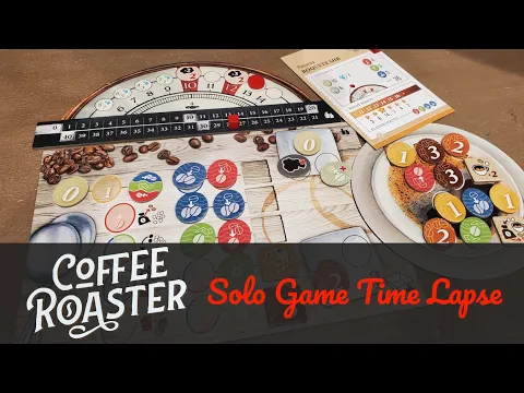Gameplay Timelapse:  Coffee Roaster (Solo Board Game) in 4K