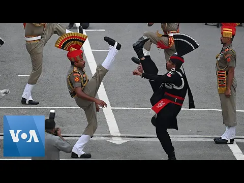 Guards at India-Pakistan Border Perform Independence Day Ceremony