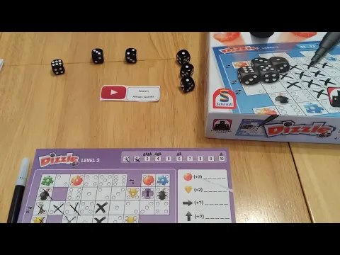 Dizzle. Roll and write board game - how to setup play and two player playthrough * Amass Games * HD