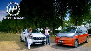 EV Multivan VW T7 Transporter vs Hyundai Santa FE - Part 1 - The All Important Drive | Fifth Gear