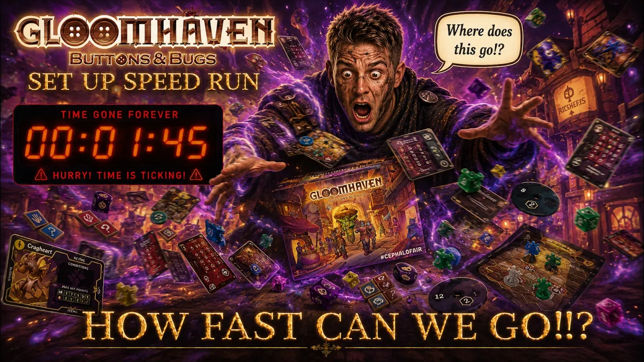 Set Up Speed Run - Gloomhaven Buttons & Bugs - Done in 7 minutes or less