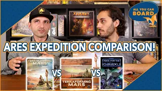 Ares Expedition vs Terraforming Mars vs Race for the Galaxy | Comparison Review