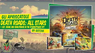 Death Roads: All Stars + Goons and Guns + Riders in the Storm + Power Up! unboxing [Gli Apriscatole]