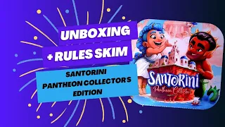 Unboxing and Rules skim through of Santorini Pantheon Collector's Edition - Roxley Games