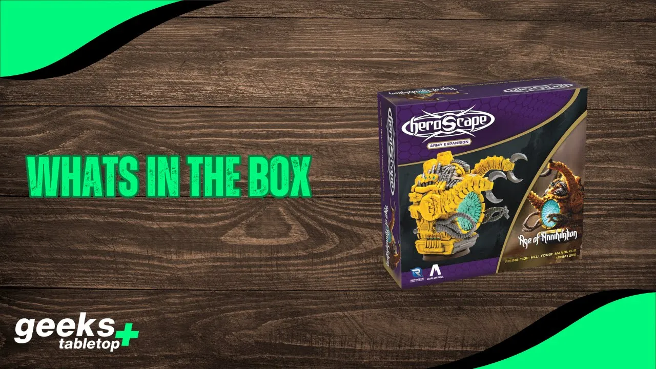 Whats in the Box - Heroscape: Rising Tide – Hellforge Mandukor Army Expansion