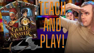 Guild Master Board Game Teach and Play - Building Our Own Adventurers Guild!