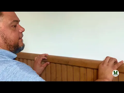 Cabeceira Ripada em MDF 240x135cm Roble Natural Premium Moldurama