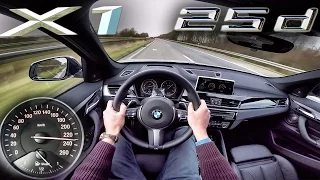 BMW X1 25d xDrive ACCELERATION & TOP SPEED POV Test Drive Autobahn