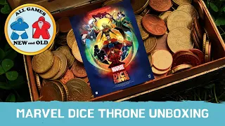 All Games New and Old unboxes Marvel Dice Throne