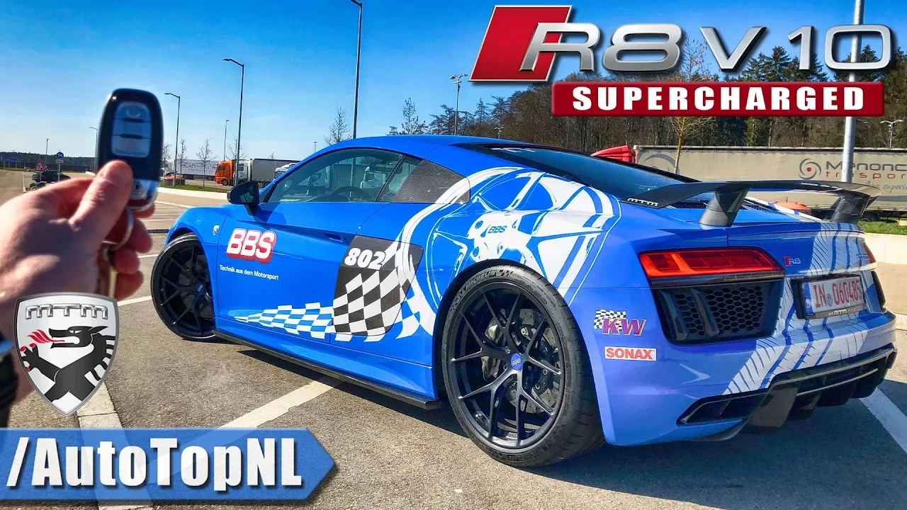 802HP Audi R8 V10 Plus SUPERCHARGED MTM | REVIEW POV on AUTOBAHN by AutoTopNL
