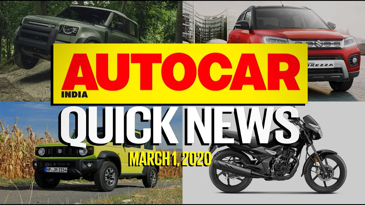 Suzuki Jimny in 2021, Brezza Petrol Price, BS6 Endeavour Price & more | Quick News | Autocar India