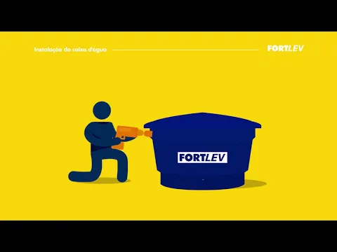 Caixa d'água Polietileno 10.000L Tampa Rosca Azul Fortlev