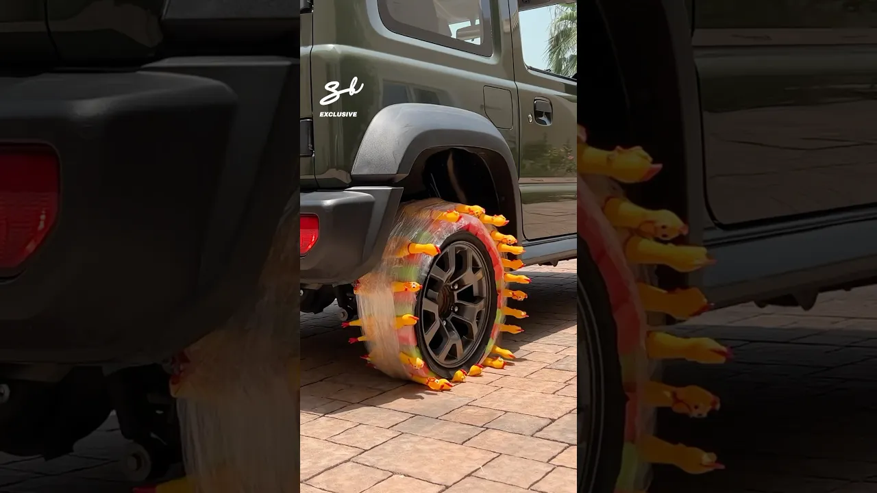 Did my tire just cluck at me...?! 🤣 #cars #tires #funny