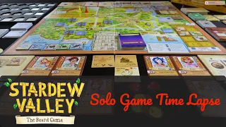 Stardew Valley Board Game solo (multi-hand) Gameplay in less than 1 Minute (Time Lapse)