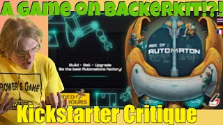 Age Of Automation - When Gamefound or Kickstarter won't do- Kickstarter Critique Review