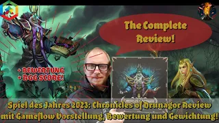 Spiel des Jahres 2023: Chronicles of Drunagor Review & Gameflowvorstellung, Bewertung & Gewichtung!
