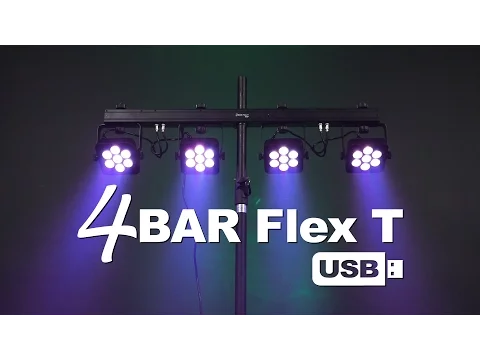 Product video thumbnail for Chauvet 4BAR Flex T USB 4 x RGB LED Par Light System