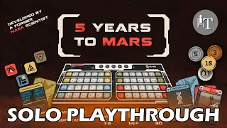 Tutorial & Solo Playthrough PREVIEW of 5 Years to Mars - Solo Board Game