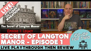Secret of Langton Manor - Episode 1 - Livestream playthrough